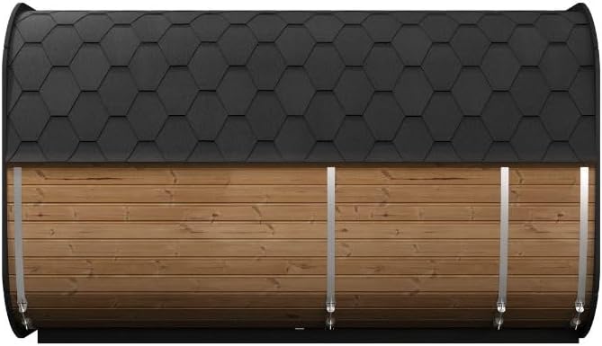 Model CL12GCP, Cube-Series Outdoor Home Sauna Suite Kit, Up to 8 Persons (Sauna Heater and Sauna Stones Included) (Drop 9 WiFi - Black)