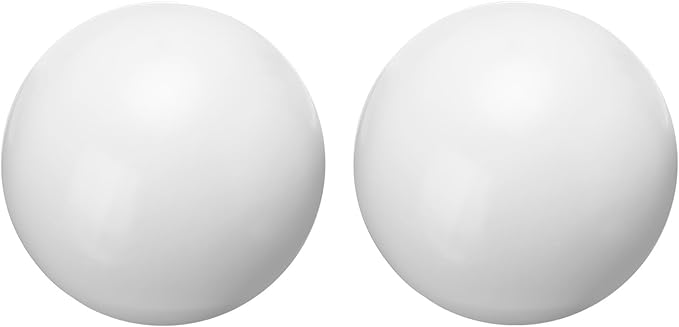 uxcell 2 Pcs Gazing Globe Decor Ball 2.5 Inch 63mm Reflective Garden Sphere Hollow Ball, Seamless Stainless Steel Gazing Ball, Smooth Mirror Globe for Garden Home Decor, Bright White