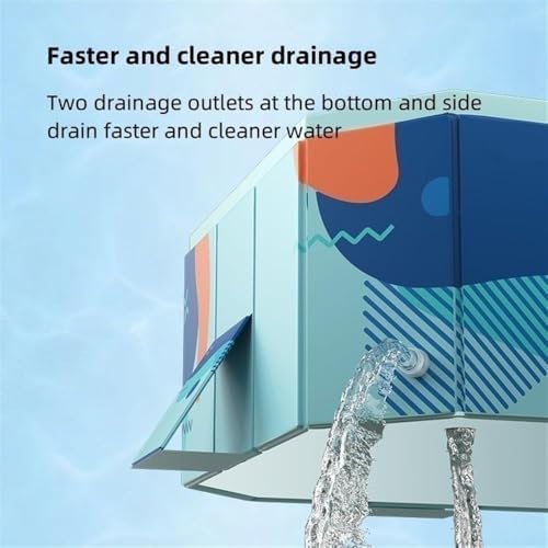 Premium 9.8ft Rectangular Above Ground Pool - Foldable Outdoor Swimming Pool for Backyard, Garden Parties, Kids & Dogs, Easy Setup & Portable Fun