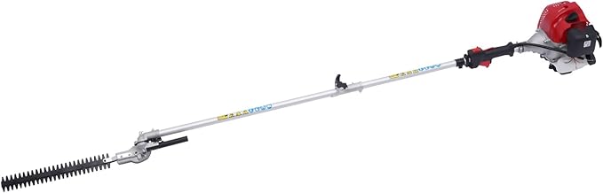 2 Stroke Gas Hedge Trimmer 1.9HP 52CC Air-Cooled Gasoline Brush Cutter Weed Wacker 4 in 1 Multifunction Straight Shaft Gas Grass Trimmer Pole Saw for Weeding, Hedge Trimming, Branch Cutting