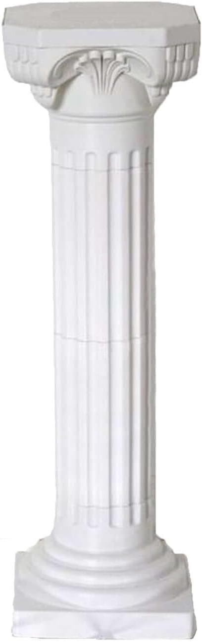 Efavormart 4 Pack 36" Tall White PVC Height Adjustable Empirical Roman Inspired Pedestal Column Plant Stand