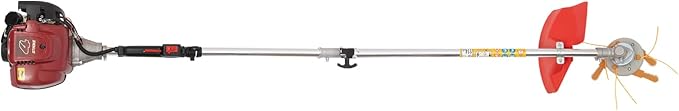 Gas Powered Edger Weed Eater 35.88CC 2 Blade Heads, 4 Stroke Cordless Lawn Edger Gas String Trimmer with Handle & Shoulder Strap for Garden Lawn Grass Trimmer