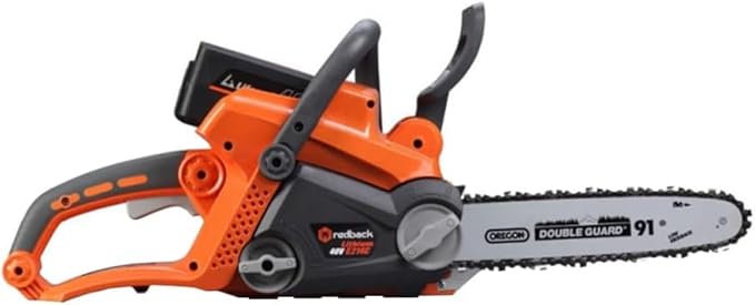 Redback Battery Powered Chainsaw Reliable 40V Cordless Chainsaw with 10m/s Chain Speed Gas Chainsaw Alternative Modern Lawn Care Equipment for Felling and Bucking with 2.0AH Battery Charger
