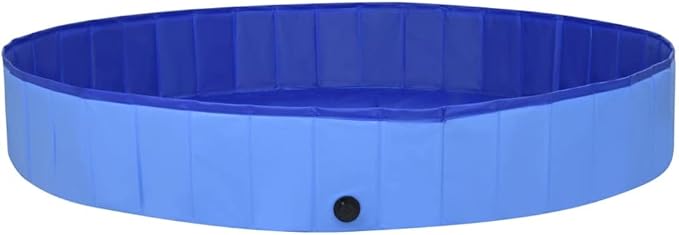 Foldable Dog Swimming Pool, Foldable Pet Swimming Pool, Portable Dog Pool, Bath Pool Collapsible Dog Pet Pool Bathing Tub, 118.1"x15.7" PVC Blue