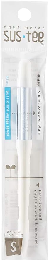 Aquameter, White, Small - Plant Soil Moisture Sensor - Best for Potted Plants - Refillable Style