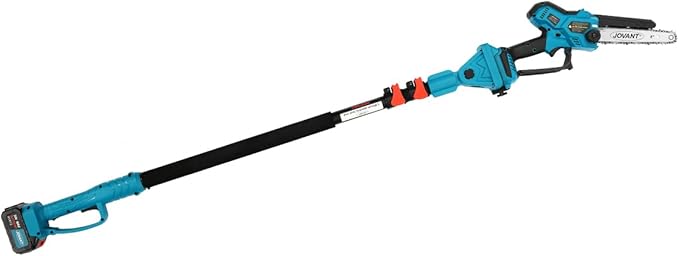 Cordless Pole Saw with 1 Max 20V*6Ah Battery, 8inch Chainsaw and Pole Tree Trimmer. Electric Pole Saw and Branch Cutter Battery Powered,15-Feet Reach for Tree Trimming and Pruning Saw with Bag