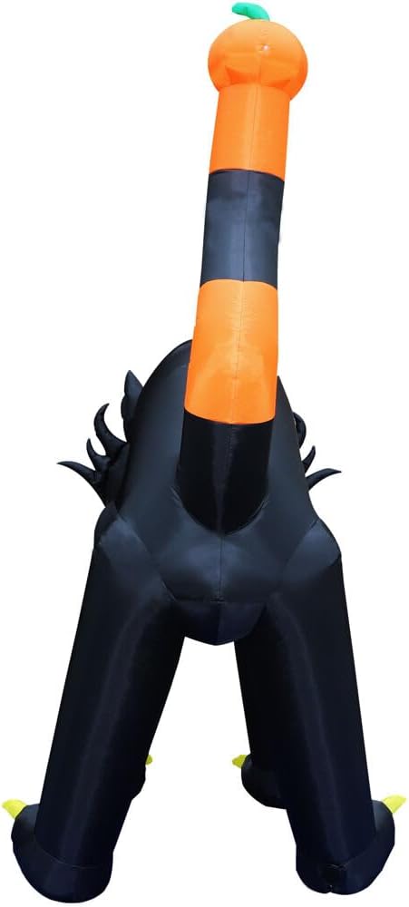 Haunted Hill Farm 10-Ft Tall Black Cat Blow Up Inflatable with Lights, Outdoor Halloween Inflatable Decoration for Lawn and Yard, Giant Spooky Holiday Decor