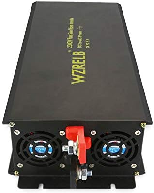 WZRELB Power Inverter 2000w Pure Sine Wave Inverter 24v 120v DC AC Converter