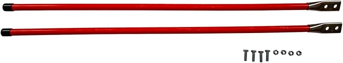 Buyers Products 1308110 Fluorescent Nylon Orange Guide Kit, 3/4" X 36", Bolt-On, Aftermarket Snow Plow Blade Marking Guide Kit, Bumper Guides for Pickup Trucks, Bumper Sights and Road Safety