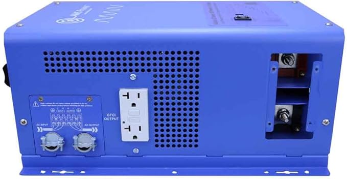 AIMS Power 2000 Watt / 6000 Watt Peak Pure Sine Inverter Charger 12 Volt DC to 120 Volt AC ETL listed with LCD Remote