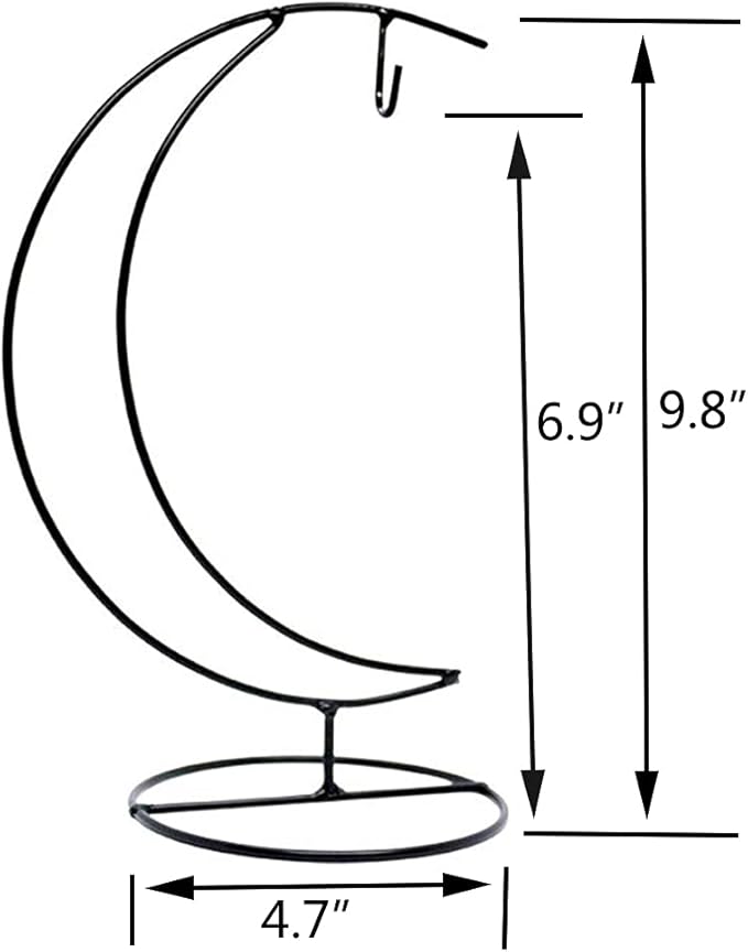 SGrace Ornament Display Stand Holder Home Wedding Decoration Rack for Hanging Glass Globe Pot Stand Iron Pothook Stand Terrarium Witch Ball (1, 9.8"x4.7")
