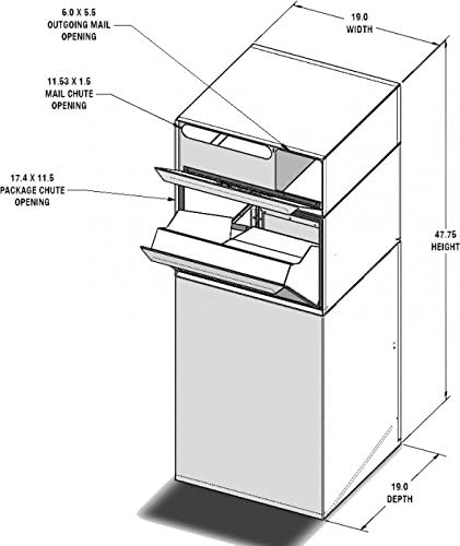 dVault® Full Service Vault DVCS0015 Secure Curbside Mailbox/Package Drop with Locking Letterbox (White)