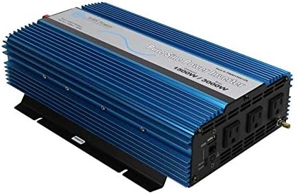 AIMS Power 1500 Watt / 3000 Watt Peak Pure Sine Power Inverter 12 Volt DC to 120 Volt AC ETL Listed with Remote