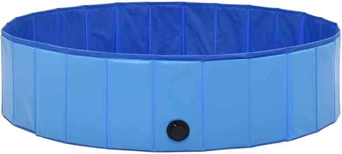 Foldable Dog Swimming Pool, Foldable Pet Swimming Pool, Portable Dog Pool, Bath Pool Collapsible Dog Pet Pool Bathing Tub, 47.2"x11.8" PVC Blue