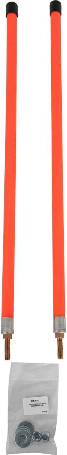 Buyers Products 1308103 Fluorescent Nylon Orange Guide Kit, 3/4" X 24", Stud Mount, Aftermarket Snow Plow Blade Marking Guide Kit, Bumper Guides for Pickup Trucks, Bumper Sights and Road Safety