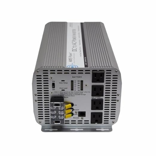 AIMS Power 5000 Watt / 10000 Watt Peak Modified Sine Power Inverter 12 Volt DC to 120 Volt AC with Remote