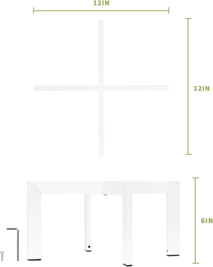 IZIDDO 4 Pack Plant Stand Indoor Outdoor,Metal Mid-Century Pot Stand,Modern Plant Holder Rattan Flower Plant Stool,Low Short Plant Stands for Indoor Fit 5-12 Inch Pot,White(Pot & Plant Not Included)