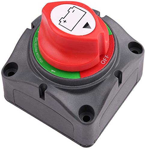 Marine Battery Disconnect Switch - Premium On-Off Position Master Cut Off - 6V 12V 24V 48V - Battery for Boat, ATV, RV, UTV, Heavy Duty Waterproof Isolator Switch, 275/1250 Amps (1-2-1&2-Off)