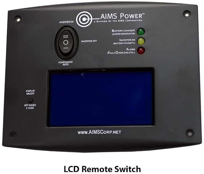 AIMS Power 3000 Watt / 9000 Watt Peak Pure Sine Inverter Charger 12 Volt DC to 120 Volt AC with LCD Remote