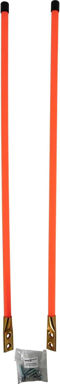Buyers Products 1308110 Fluorescent Nylon Orange Guide Kit, 3/4" X 36", Bolt-On, Aftermarket Snow Plow Blade Marking Guide Kit, Bumper Guides for Pickup Trucks, Bumper Sights and Road Safety