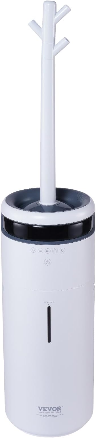 VEVOR Humidifier for Home Large Room, Commercial Humidifier for Whole House 1291.7 sq ft, 16L Water Tank & Night Light & 12h Timer & Auto Shut-Off, Greenhouse, Commercial Branch Tube w/ 360° Nozzle
