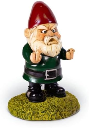 9” Double Middle Finger Garden Gnome – Funny Lawn Ornament – Durable Resin Yard Statue – Hilarious Gag Gift & Outdoor Decor for Humor Lovers