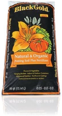 Black Gold 1302040 16-Quart All Organic Potting Soil auJzYbx, 16 quart bag, 2 bags
