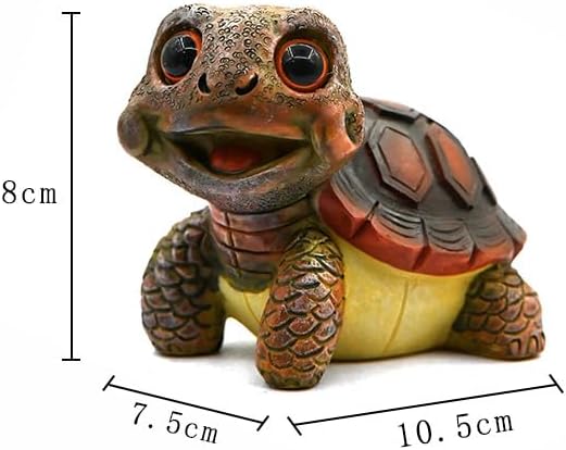 Turtle Garden Decor Turtle Statue Outdoor Yard Patio Decor Indoor/Outdoor Garden Decor Animal Statu for Home, Yard, Patio, Backyard, Balcony (Red)