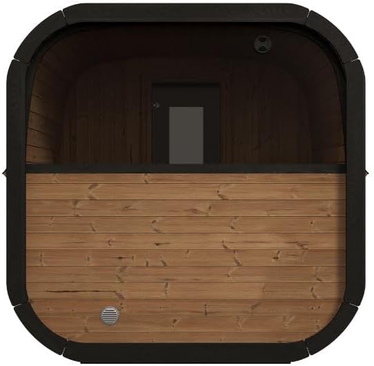 Model CL12GCP, Cube-Series Outdoor Home Sauna Suite Kit, Up to 8 Persons (Sauna Heater and Sauna Stones Included) (HIVE MINI 11 WiFi - Gold)