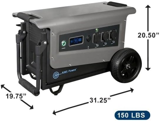 Portable Solar Generator 5.04 kWh 33 Amp Output Lithium Battery | Solar & Grid Inputs Expandable