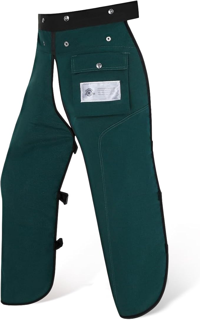 Chainsaw Chaps Apron Wrap 8-layer for Men/Women Loggers Forest Workers Protective Chain Saw Pants Adjustable