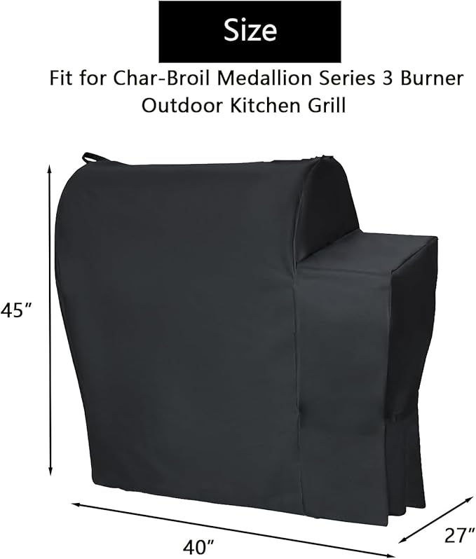 Outdoor Grill Cover for Charbroil Medallion Series Modular Outdoor Kitchen 3-Burner Gas Grill, Waterproof BBQ Griddle Cover for Char Broil 463246018