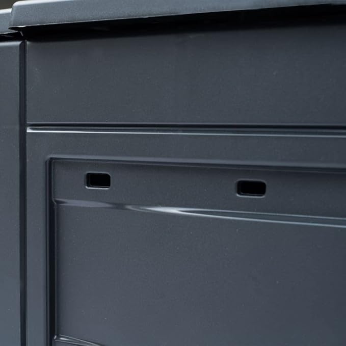Compost Bin | Garden Composter Bin | Outdoor Composting Box for Backyard Yard Patio Outside | Gray Plastic 23.6" x 23.6" x 28.7" 68.7 Gallon by GeoHome