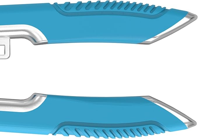 FLORA GUARD 6.5-Inch Floral Scissors, Zinc Alloy with Rubber Handle, Toothed Blade for Quick Cutting, Suitable for Flower Placement, Plant Pruning, Rose or Fruit Picking (Blue)