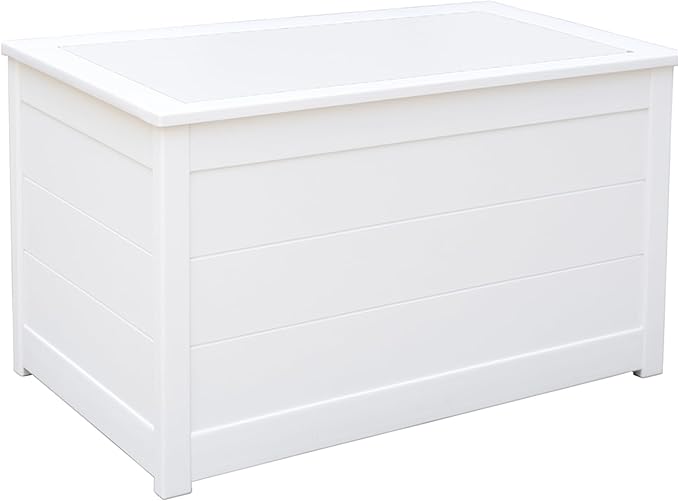 DutchCrafters Poly Waterproof Outdoor Deck Box 200-Gallon Large Deck Box Weatherproof Storage for Pool Decor, Porch Packages, Pool Towel Holder, Holds Up To 10 Cushions - Amish Made in USA (White)