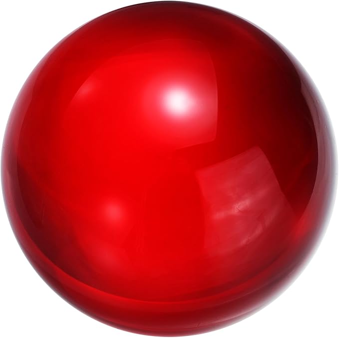 uxcell 50mm/2" Crystal Sphere Ball Glass Solid Decorative Sphere Crystal Ball Prop Ornament for Feng Shui Divination Fortune Telling Tabletop Fountain Decoration, Red
