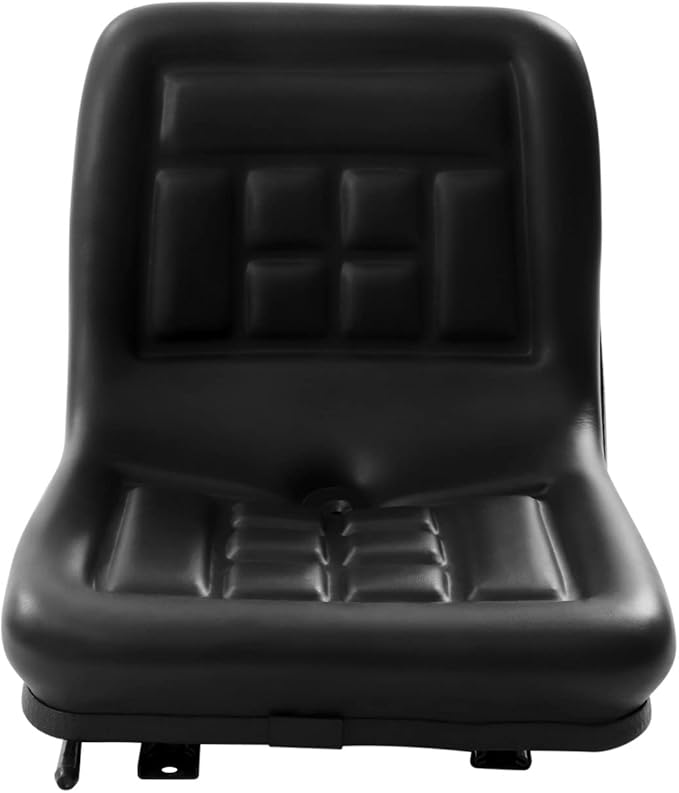 Lawn Mower Seat, Universal Lawn Tractor Seat Replacement, Compact High Back Mower Seat, Central Drain Hole Skid Steer Seat for Loader Tractor Forklifts Dozers Excavators