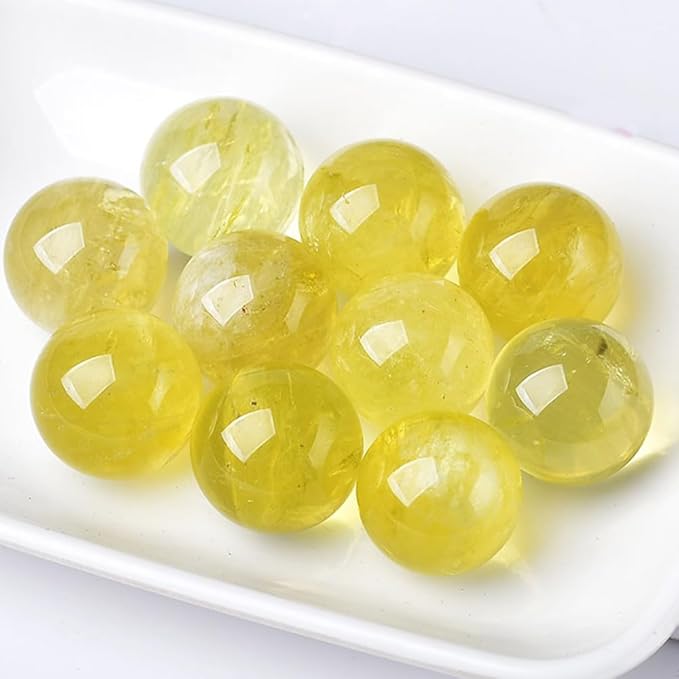 6-7cm/2.36-2.75inch Topaz Ball Polished Natural Yellow Crystal Sphere Decorative Sphere Healing Crystals Ball Healing Stone Crafts Home Decor Ornament Gifts (Topaz, 60-70mm)