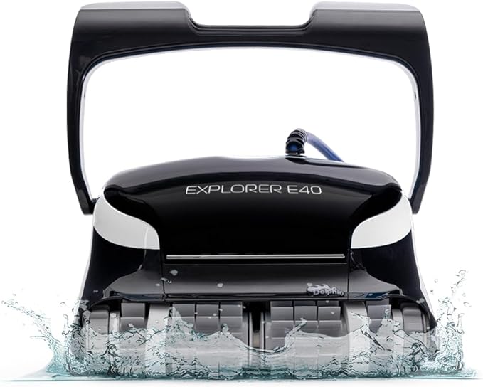 Dolphin Explorer E40 Automatic Robotic Pool Vacuum Cleaner with Wi-Fi, Wall Climbing Capability, Waterline Scrubber Brush, Ideal for Inground Pools up to 50 FT in Length