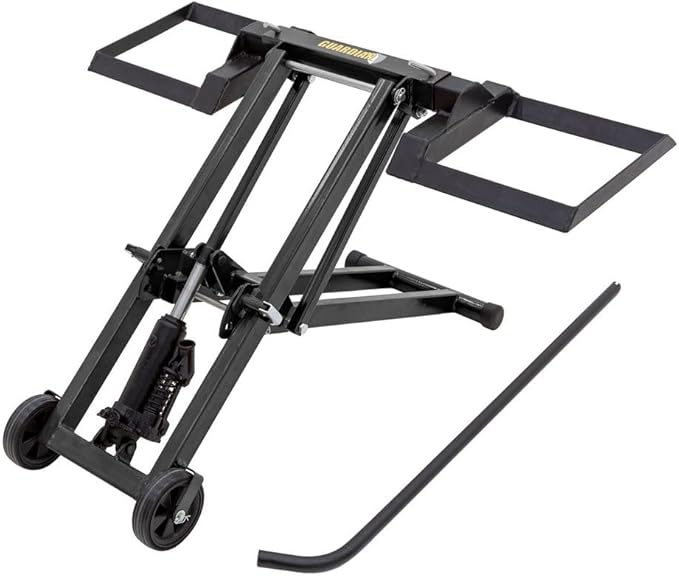 Guardian Hydraulic Lawn Mower Lift Jack 500 lb. Capacity Steel 27" Maximum Lift Height