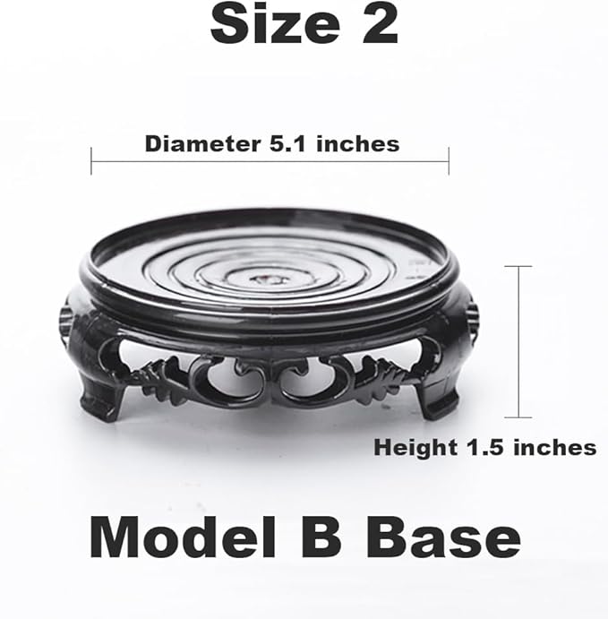 GOLDY&WENDY Round Handmade Carving Home Decoration Base Resin Waterproof Vase Lamp Teapot Display Stand