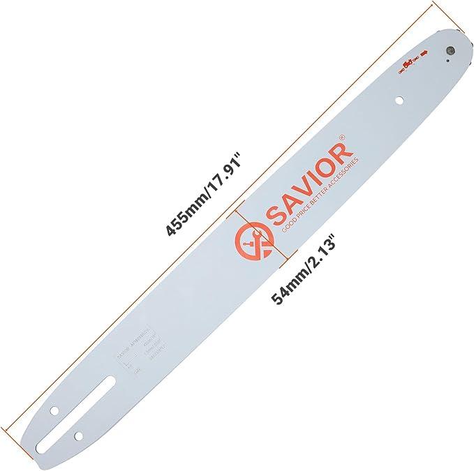 Savior 16 Inch Chainsaw Bar with Chain Combo for 3/8" LP 56 Drive Links .050" Gauge S56 Fits Craftsman, Poulan, Ryobi, Echo, Greenworks and More, Replacement Bar 27857 160SDEA041(Chain*2+Bar*1)