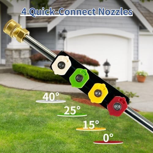 Pressure Washer -4800PSI Power Washer with Foam Cannon, High Pressure Cleaning Machine with 4 Connect Nozzles for Cars/Patio/Driveways/Home Cleaning