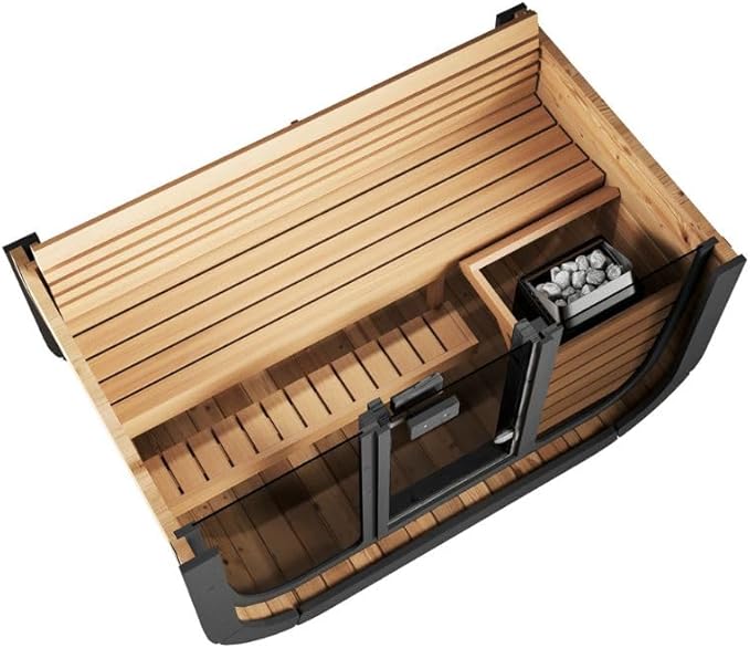 Model CL4G, Cube-Series Outdoor Home Sauna Kit, Up to 3 Persons (Sauna Heater and Sauna Stones Included)