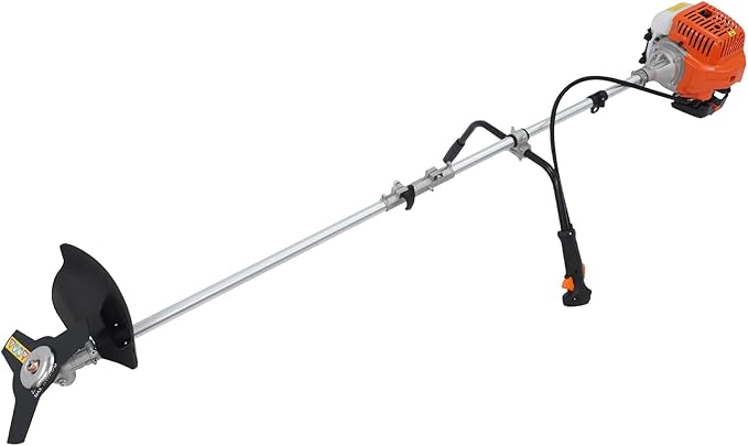 42.7cc Gas Weed Wacker, Gas Powered Weed Trimmer, 2-in-1 Weed Eater Gas Powered with 3 Cutting Heads, 6500RPM Professional Grass Trimmer for Lawn Care, Shoulder Strap Included
