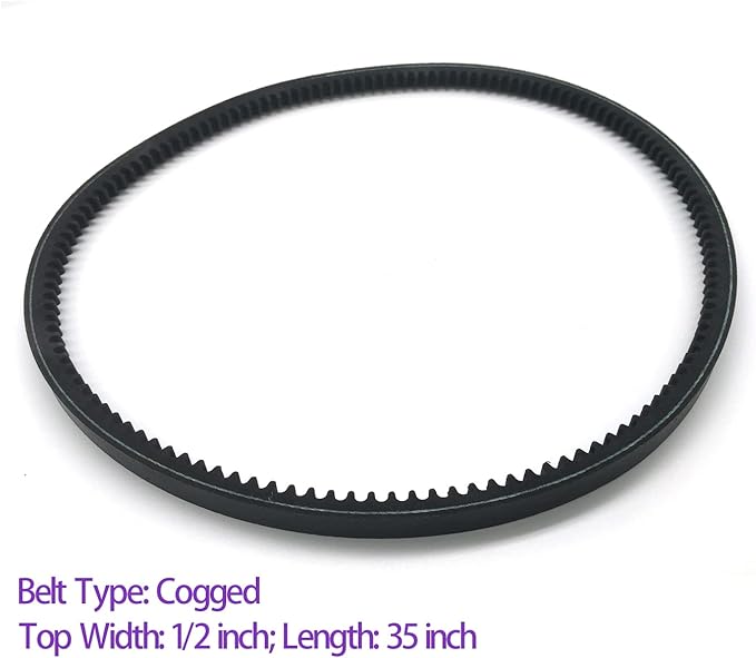 954-04050 Auger Drive Belt 1/2" x 35" for MTD Troy-Bilt Yard-Man Huskee Yard Machines Bolens Snow Blower Replaces 954-04050A, 754-04050 (Set of 1)