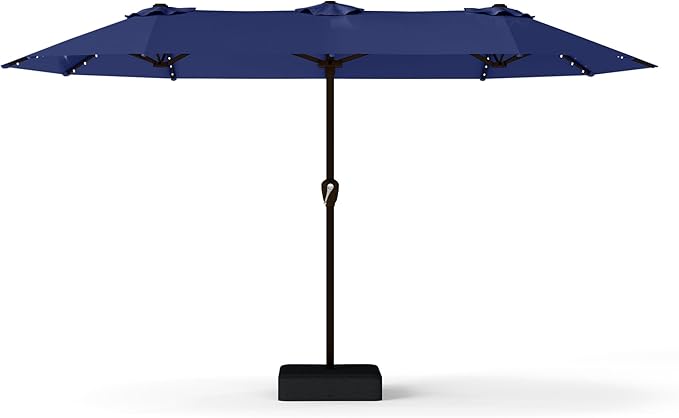 13FT Double Sided Patio Umbrella with LED Lighted