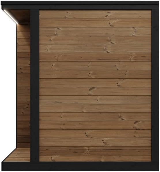 GL4 Outdoor Sauna Kit, Garden Luxury-Series Outdoor DIY Sauna Kit, Thermo-Spruce, up to 4 Persons Bundles (Sauna Heater and Sauna Stones Included) (HIVE MINI 6 WiFi - White)