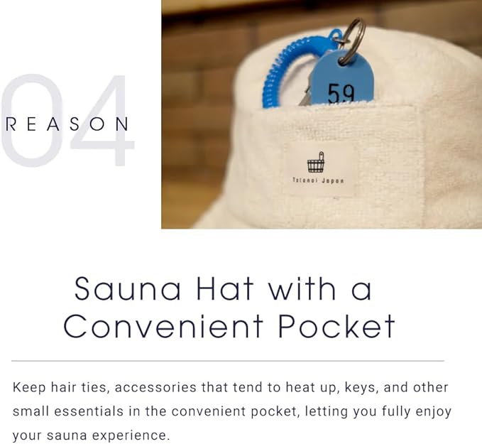 Sauna Hat Towel Japan Brand for Men and Women, Washable Sauna Hat (Black)