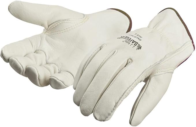 J. J. Keller & Associates, Inc. SAFEGEAR Cowhide Leather Work Gloves with Keystone Thumb